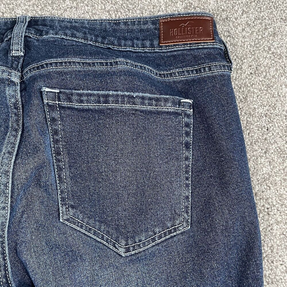 Hollister Low Rise Flare Vintage Stretch Womens Jeans Denim Dark Wash Size 14R - Picture 3 of 9